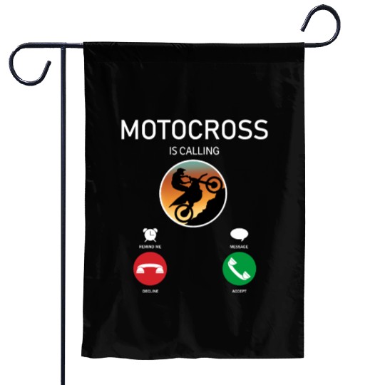 MOTOCROSS PHONE CALLING INTERFACE FUNNY DESIGN Garden Flags