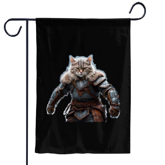 VIking cat Valhalla calling Garden Flags