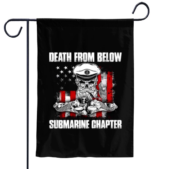 Death From Below Submarine Chapter Patriotic Garden Flags