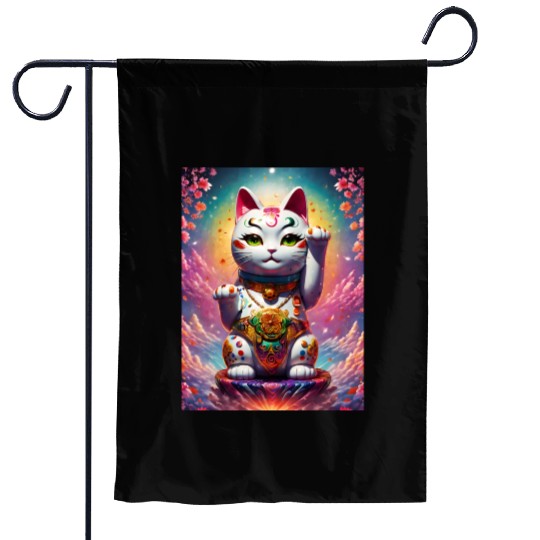 Maneki neko lucky cat Garden Flags