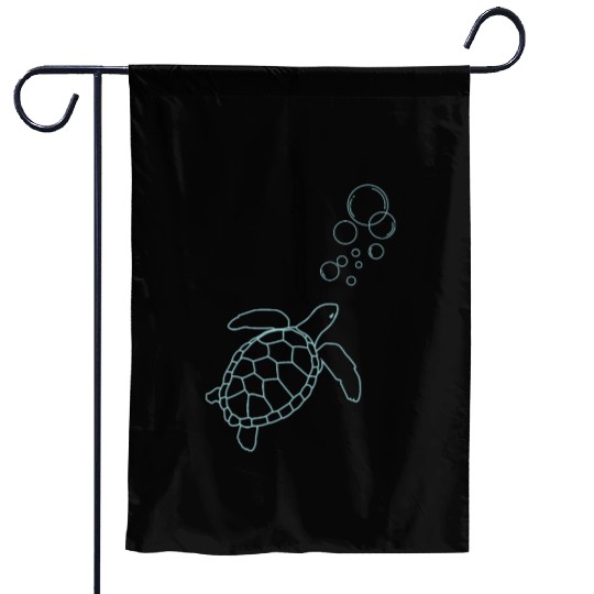 Serene Turtle Drift Garden Flags