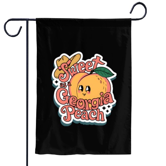 Sweet as a Georgia Peach Sticker.t-shits Garden Flags