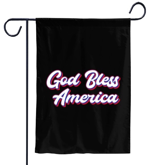God Bless America Patriotic Design for Proud Garden Flags