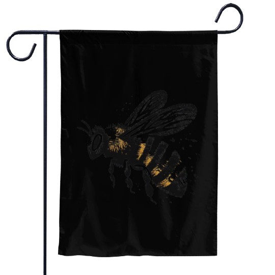 Honey Bee Insect Art 5 Garden Flags