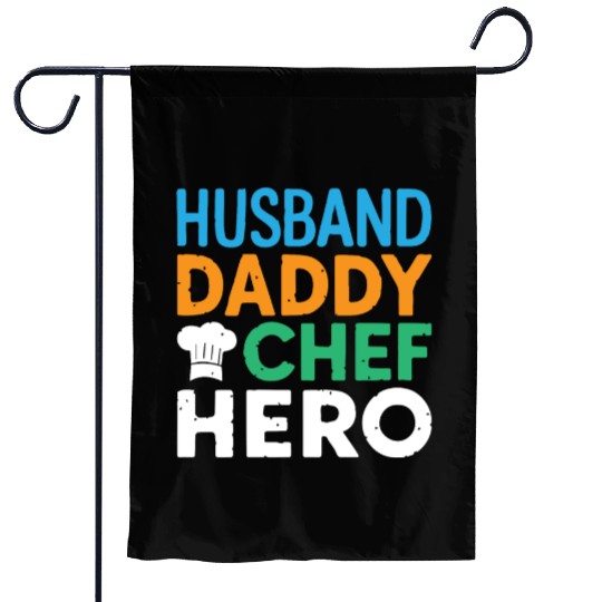 Husband Daddy Cheef Hero Dad Gift Father's Day Garden Flags