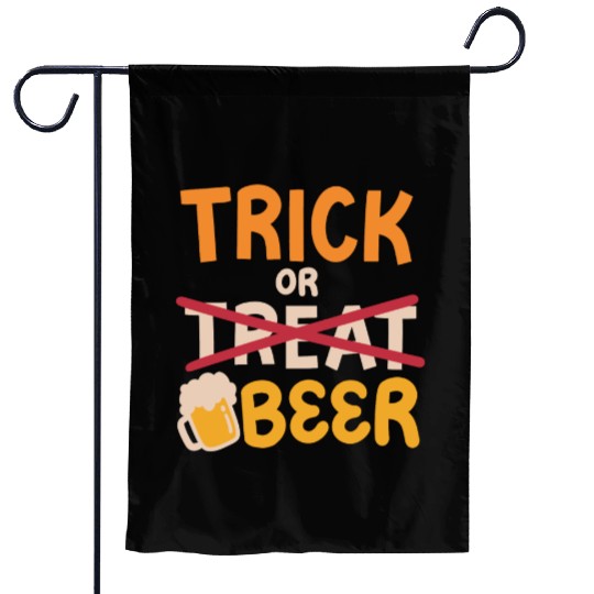 Trick Or Treat Halloween Beer Drinking Garden Flags