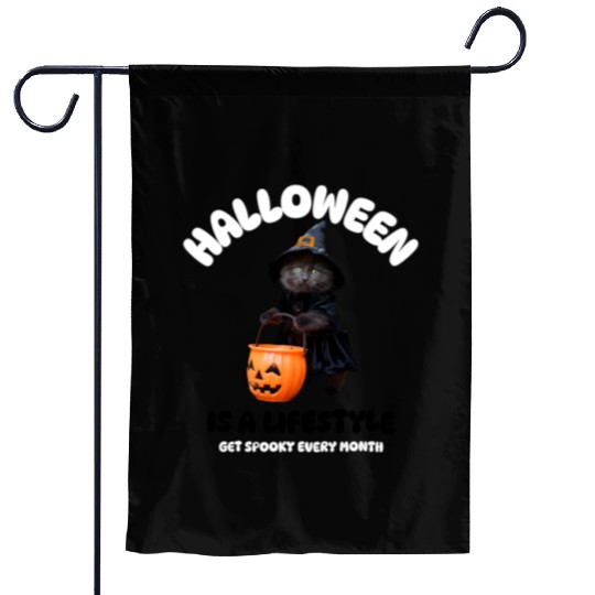Halloween Is A Lifestyle Funny Gift Garden Flags