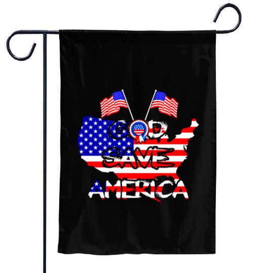 god save america flags stars Garden Flags