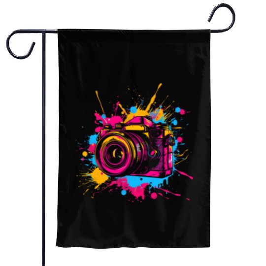 A Watercolor Design For Photography Lovers Garden Flags