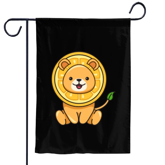 Lion Lemon Design for Lions Lovers Garden Flags