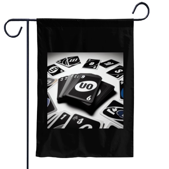 Black Uno Cards Garden Flags