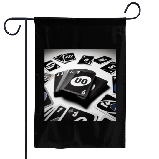 Black Uno Cards Garden Flags