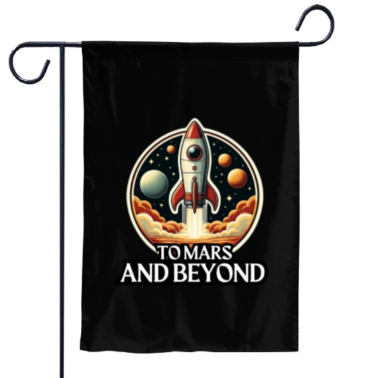 To Mars and Beyond Garden Flags