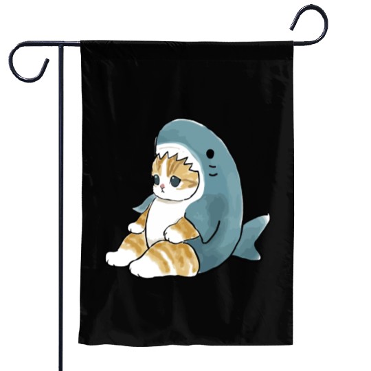 sand cat love pet cat shark Garden Flags