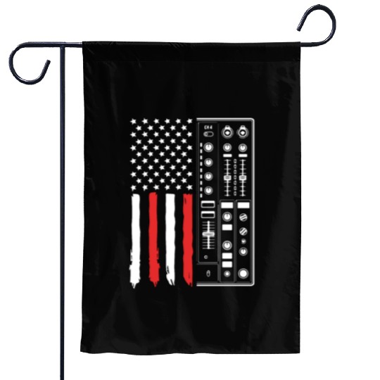 4th Of July Us Flag Beat Maker Music Producer Garden Flags