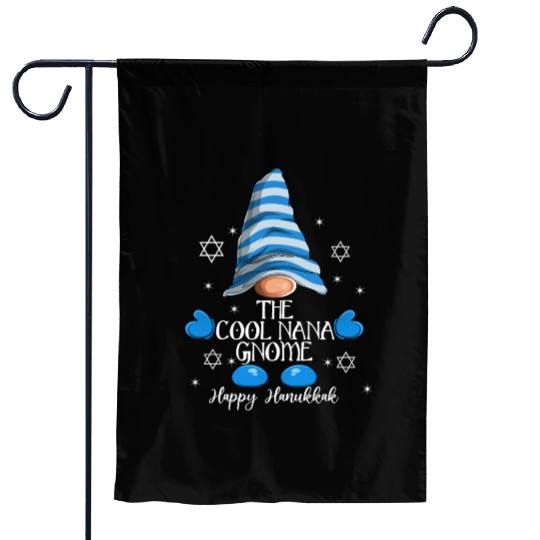 The Nana Gnome Funny Family MatchingGroup Hanukkah Garden Flags