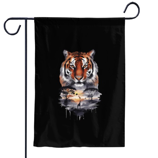 Tiger Paradise Jungle for a Tiger lovers Garden Flags