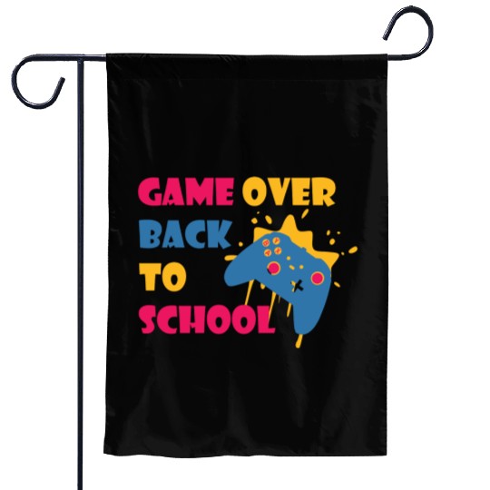 Game Over Back To School Funny Student Garden Flags