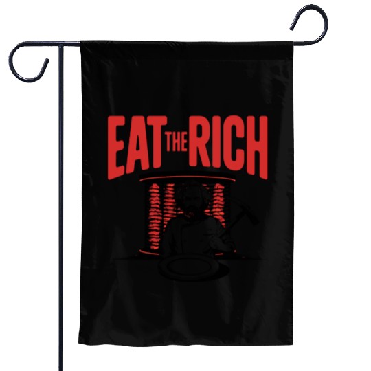 Eat The Rich Döner Kebab Satirical Design Garden Flags