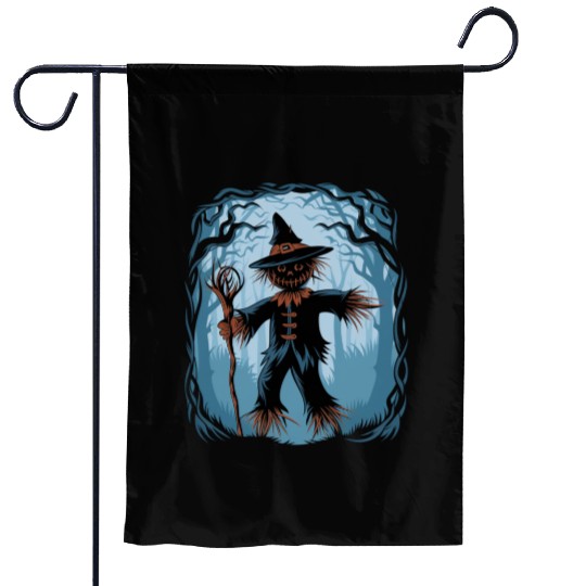 Spooky Halloween Scarecrow Garden Flags