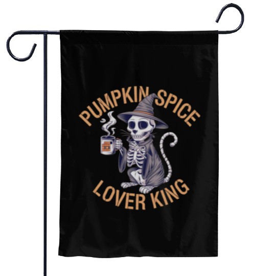 Pumpkin Spice Lover King For Pumpkin Spice Fans Garden Flags