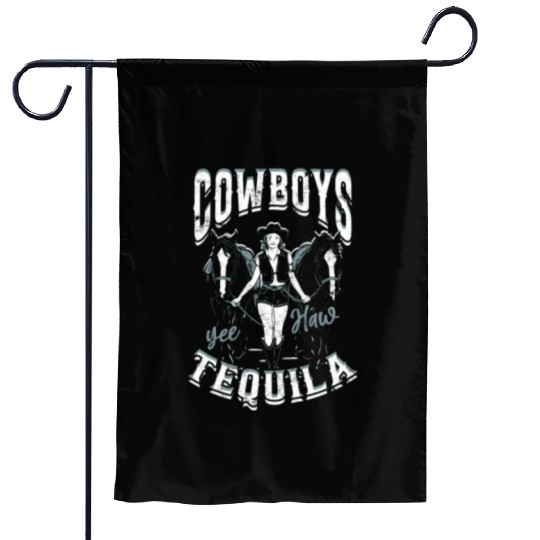 Cowboys and Tequila - Cowgirl Garden Flags