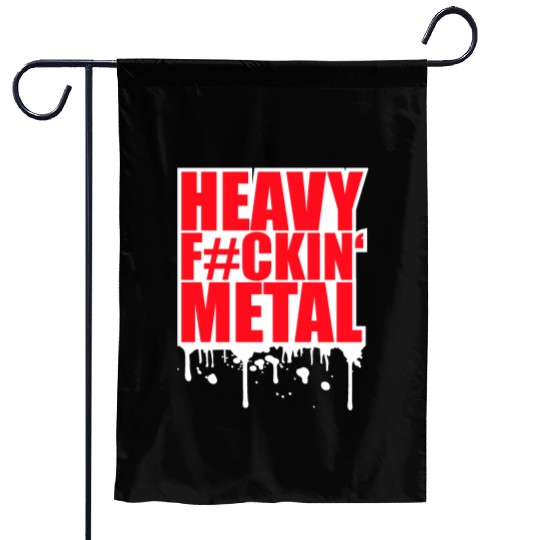 Heavy F#ckin' Metal Hard Rock Music Graffiti Spray Garden Flags