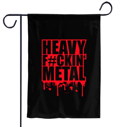 Heavy F#ckin' Metal Hard Rock Music Graffiti Spray Garden Flags