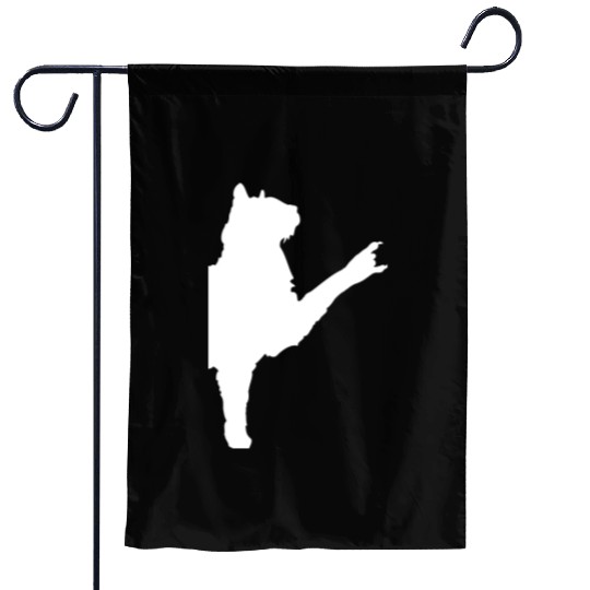Cat Heavy Metal Hand Gesture Hard Rock Music Pet Garden Flags