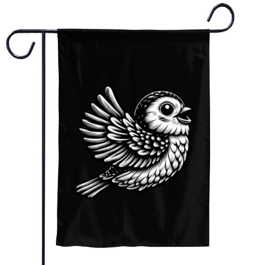 Majestic Freedom Sparrow Garden Flags