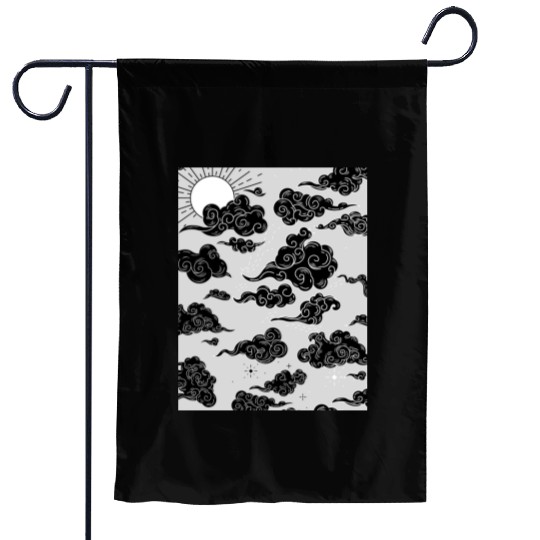 Mystic Sun and Clouds Garden Flags