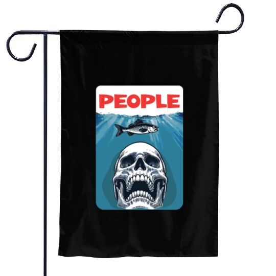 People - enemy - fish - skull Garden Flags