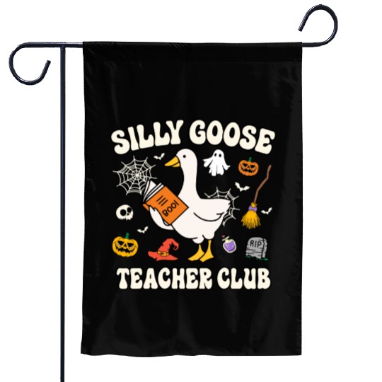 Silly Goose Teacher Club Garden Flags