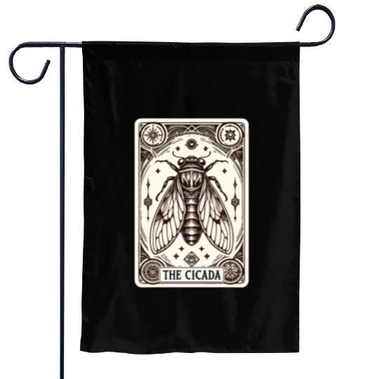 Cicada Tarot Card Brood Emergence Garden Flags