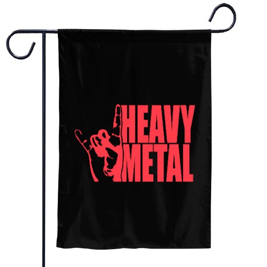 Heavy Metal Fun Hard Rock Music Horns Hand Gesture Garden Flags