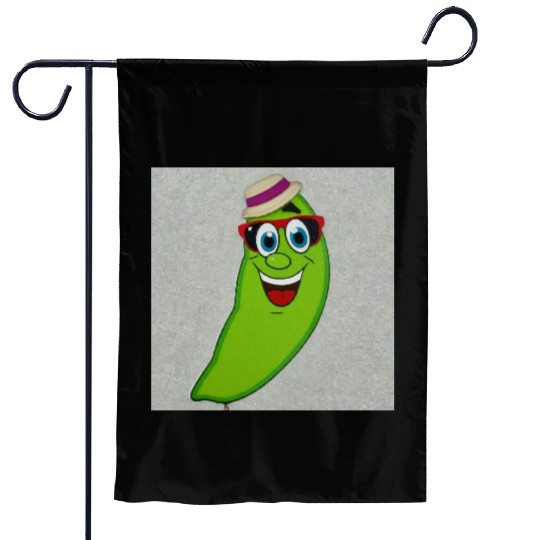 Happy Green Bean Garden Flags