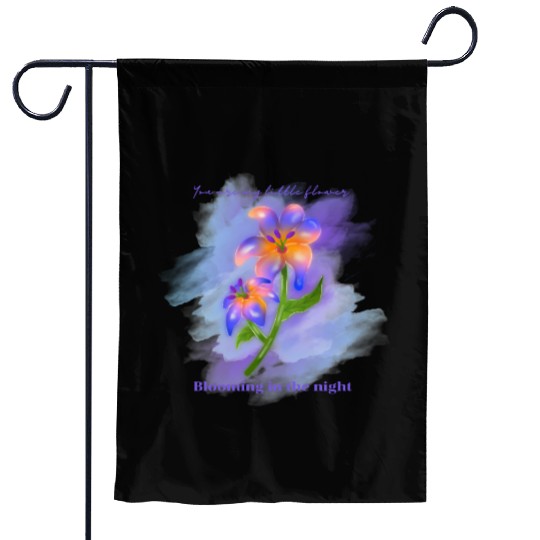 My Midnight Flower Garden Flags