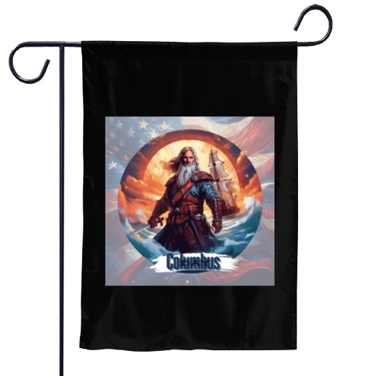 Columbus Day Garden Flags