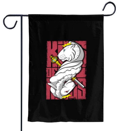 Lion King and the Holy Lamb Christian Art Garden Flags
