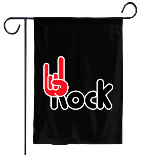 Heavy Metal Fun Hard Rock Music Horns Hand Gesture Garden Flags