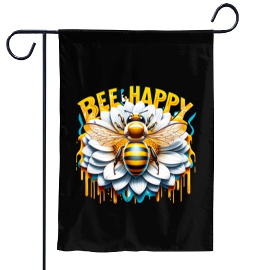 Bee Happy Garden Flags