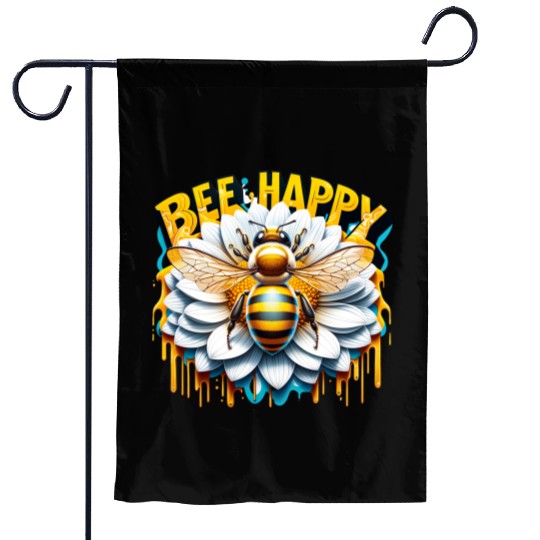 Bee Happy Garden Flags