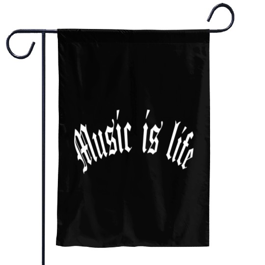 Music Is My Life Party Club Concert Sound Love Garden Flags