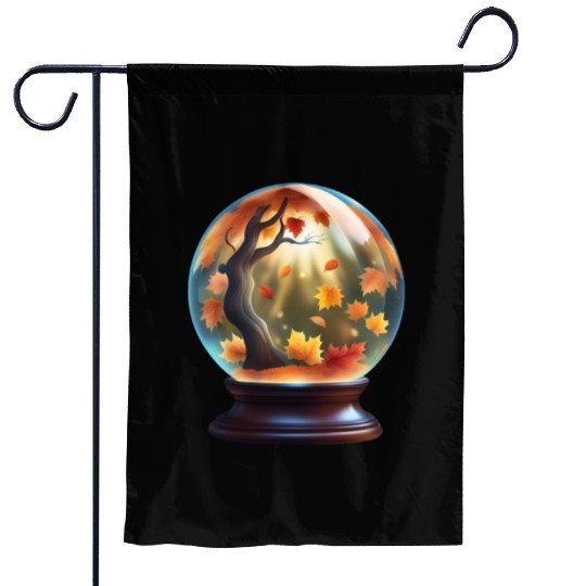 Autumn crystal ball. Garden Flags