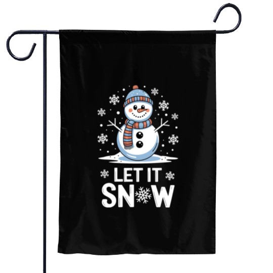 Let It Snow Snowman - Cute Winter Christmas 2024 Garden Flags