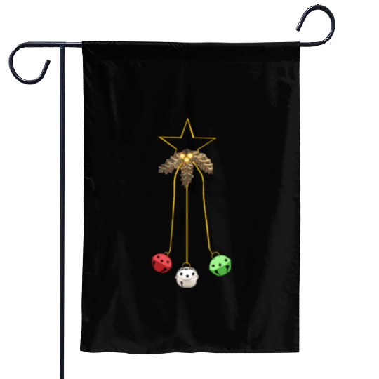 Jingle Bells Star Wreath Garden Flags