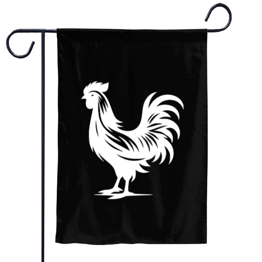 Cute Cock Pedigree Cock Large Plumage Garden Flags