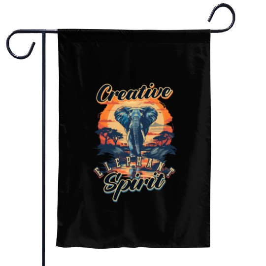 Elephant Creative Elephant Spirit Garden Flags