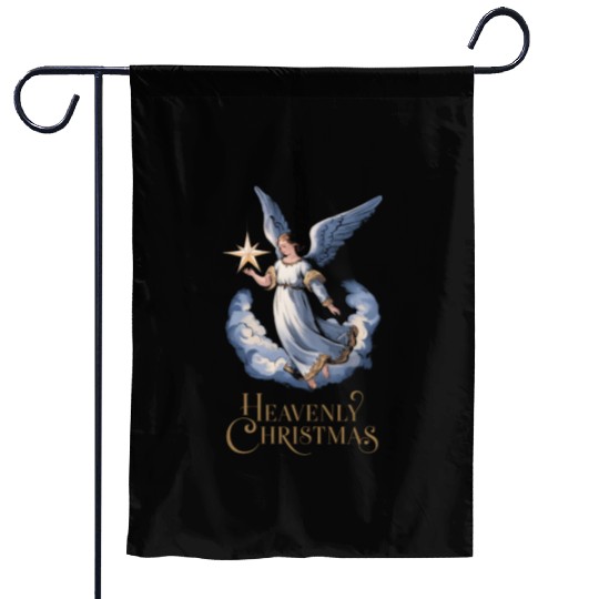 Heavenly Christmas Angel with Star Holiday Art Garden Flags
