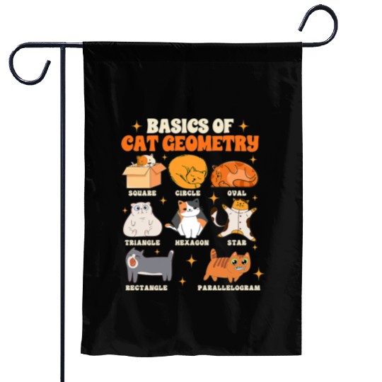 Math Teacher Life Teaching Basics Of Cat Geometry Garden Flags